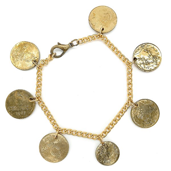 Pulseira Cigana Com Moedas Para Prosperidade