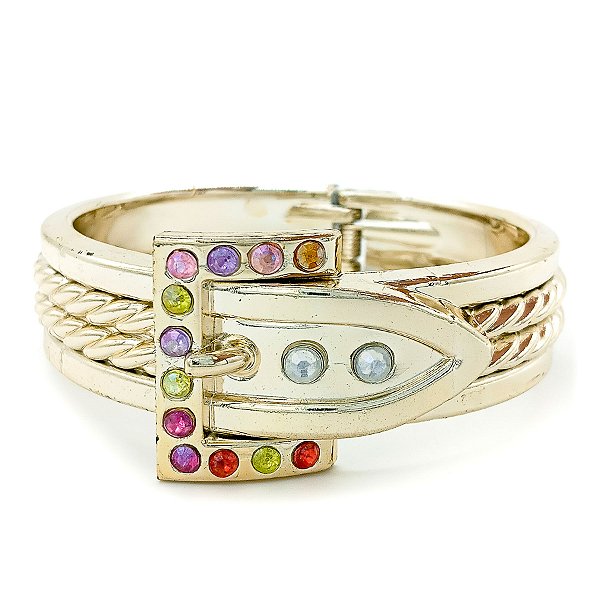 Pulseira Moda Fashion Cinto Com Pedraria