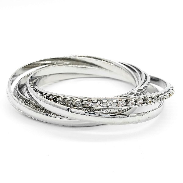 Pulseira Prata Fina Com Pedraria Delicada De Zircônias