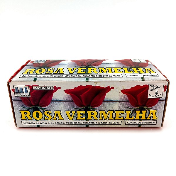 Incenso Defumador Tablete Cx C/ 20Un Rosa Vermelha