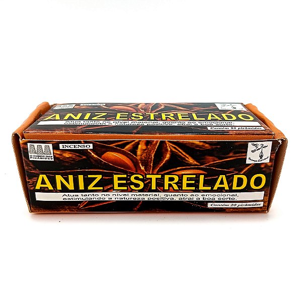 Incenso Defumador Tablete Cx C/ 20Un Anis Estrelado