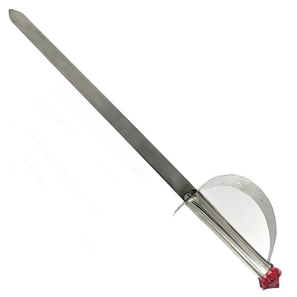 Espada De Metal Vermelha Paramento De Ogum 35CM