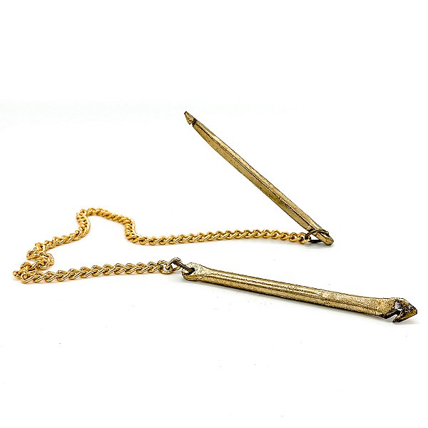 Mini Agulha De Oxum Par Com Corrente