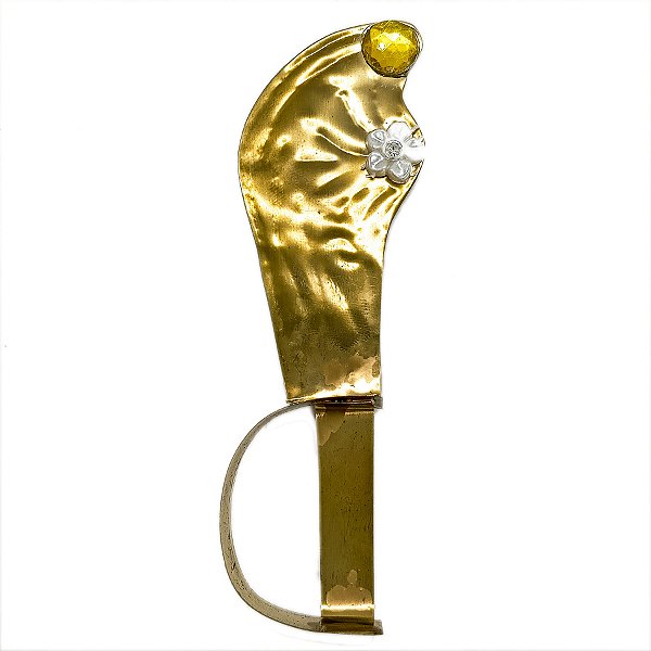 Mini Adaga Espada Alforge P/ Assentamento Oxum Dourado