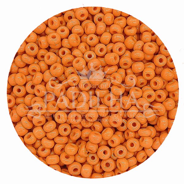 Pacote 500G Conta De Missanga Leitosa Laranja