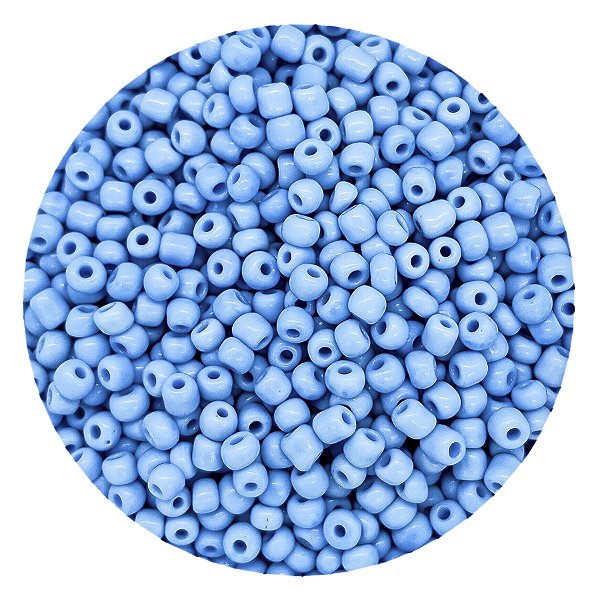 Pacote 500G Conta De Missanga Leitosa Azul