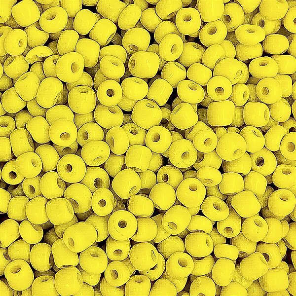 Pacote 500G Conta De Missanga Leitosa Amarelo