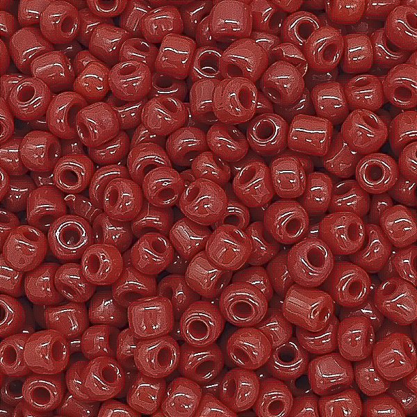 Pacote 500G Conta De Missanga Leitosa Vermelho Escuro