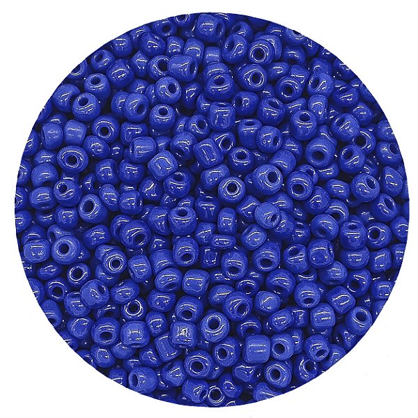Pacote 500G Conta De Missanga Leitosa Azul Marinho