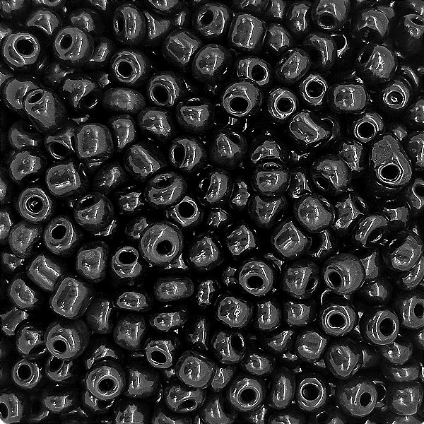 Pacote 500G Conta De Missanga Leitosa Preto