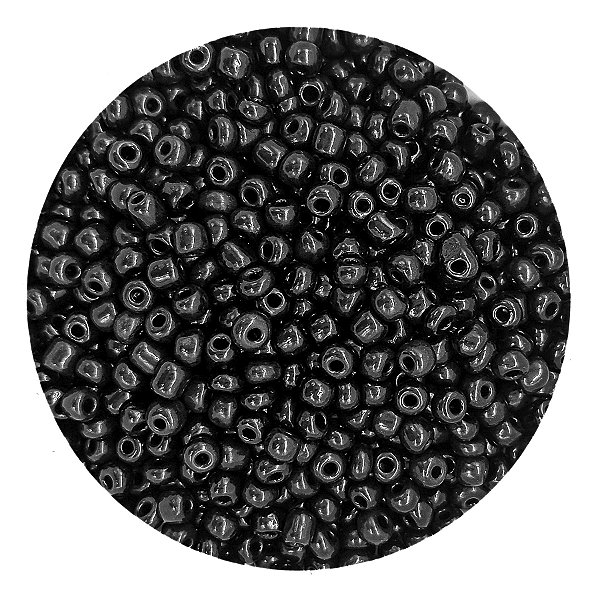 Pacote 500G Conta De Missanga Leitosa Preto