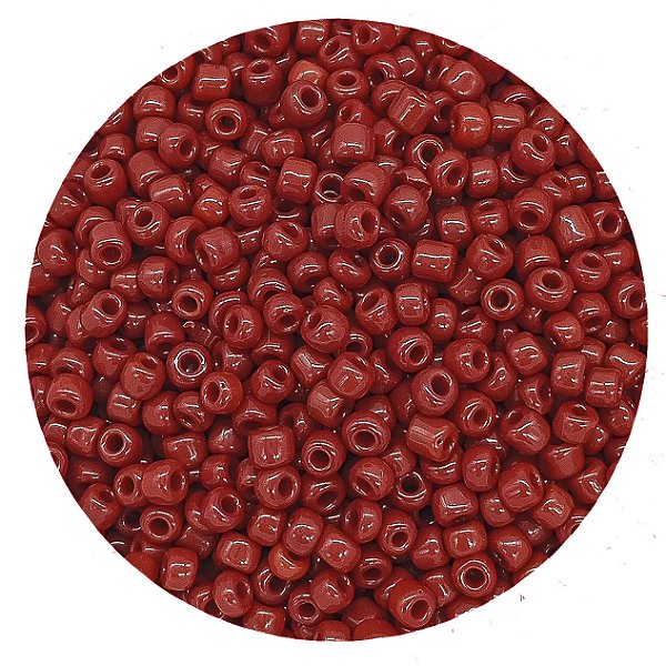 Pacote 500G Conta De Missanga Leitosa Vermelho