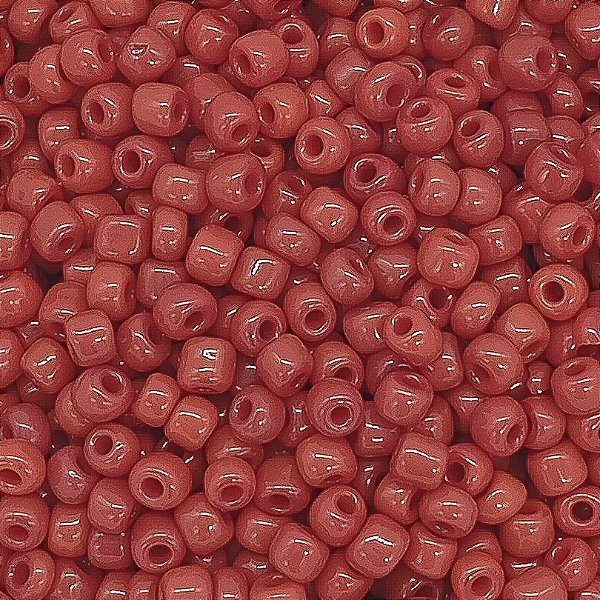 Pacote 500G Conta De Missanga Leitosa Vermelho