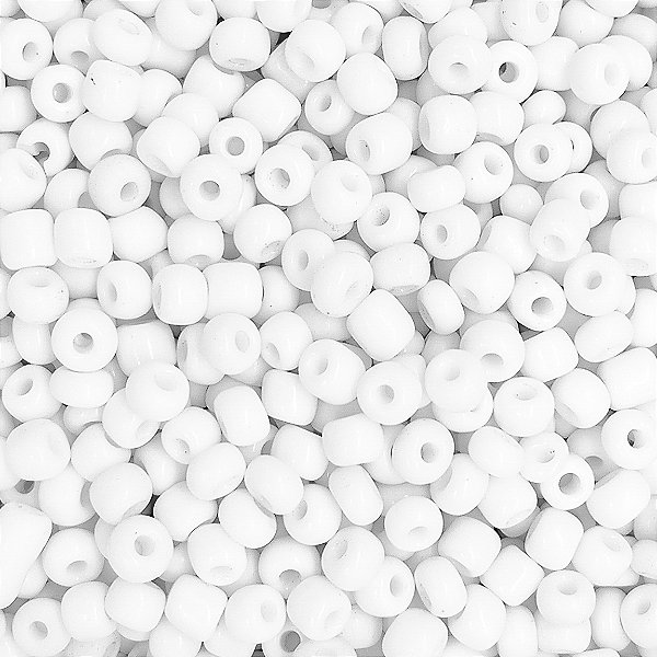 Pacote 500G Conta De Missanga Leitosa Branco