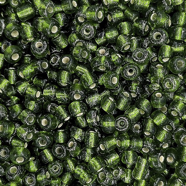 Pacote 500G Conta De Missanga Transparente Verde