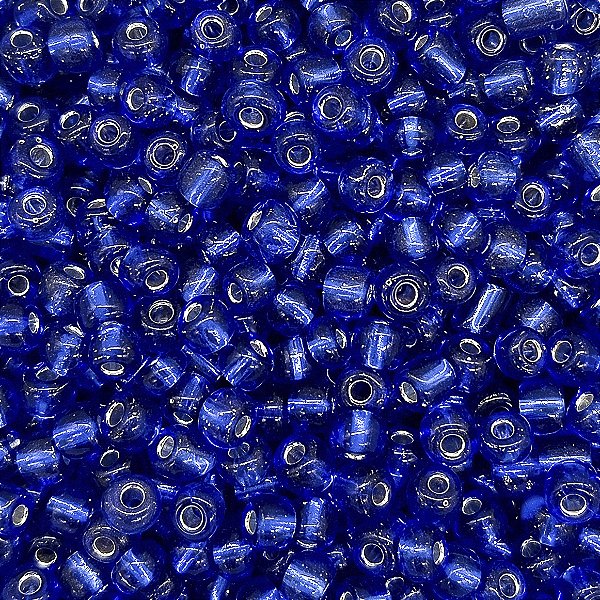 Pacote 500G Conta De Missanga Transparente Azul Marinho