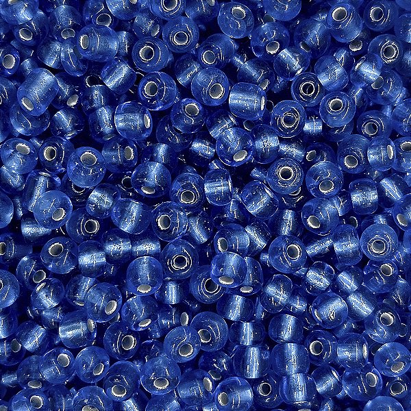 Pacote 500G Conta De Missanga Transparente Azul