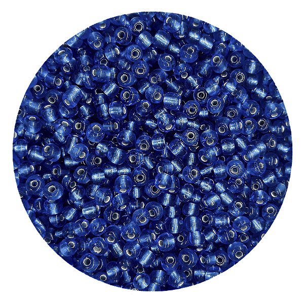Pacote 500G Conta De Missanga Transparente Azul