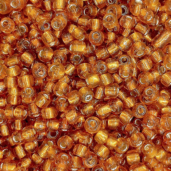 Pacote 500G Conta De Missanga Transparente Laranja