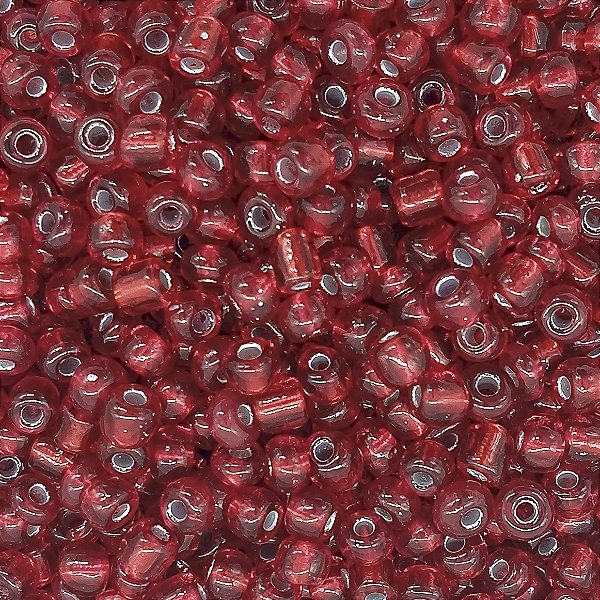 Pacote 500G Conta De Missanga Transparente Vermelho