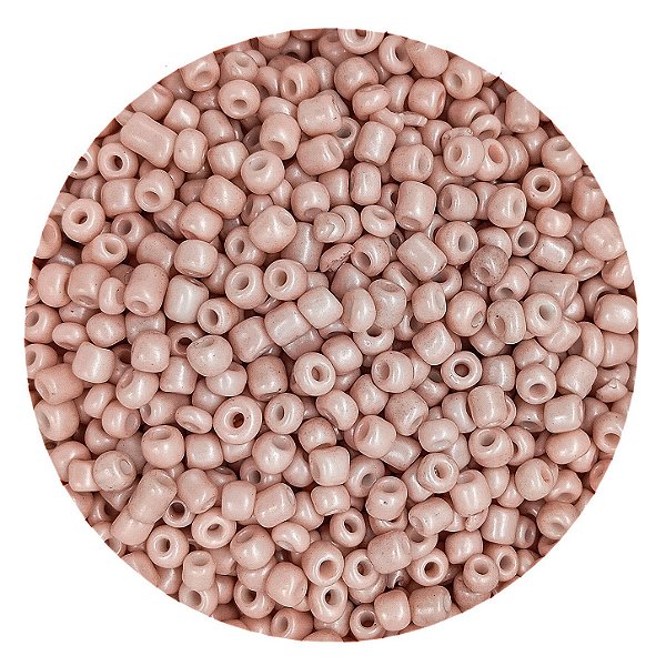 Miçanga Pacote 100g Conta de Missanga Leitosa Perolada Rosa Salmão