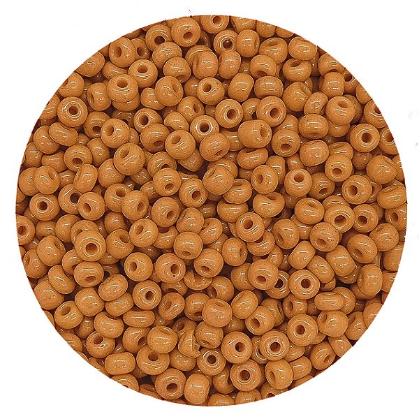 Pacote 100G Conta De Missanga Leitosa Laranja