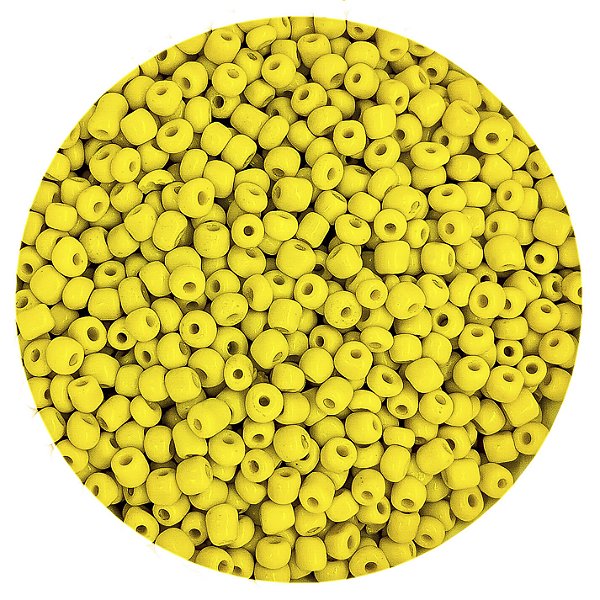 Pacote 100G Conta De Missanga Leitosa Amarelo