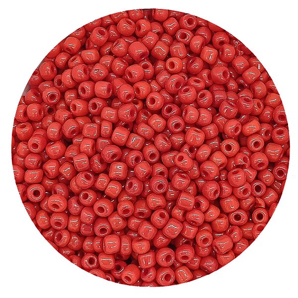 Miçanga Pacote 100g Conta de Missanga Leitosa Vermelho