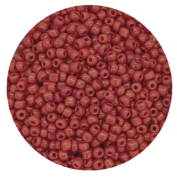 Pacote 100G Conta De Missanga Leitosa Vermelho