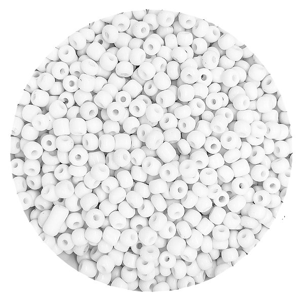 Pacote 100G Conta De Missanga Leitosa Branco