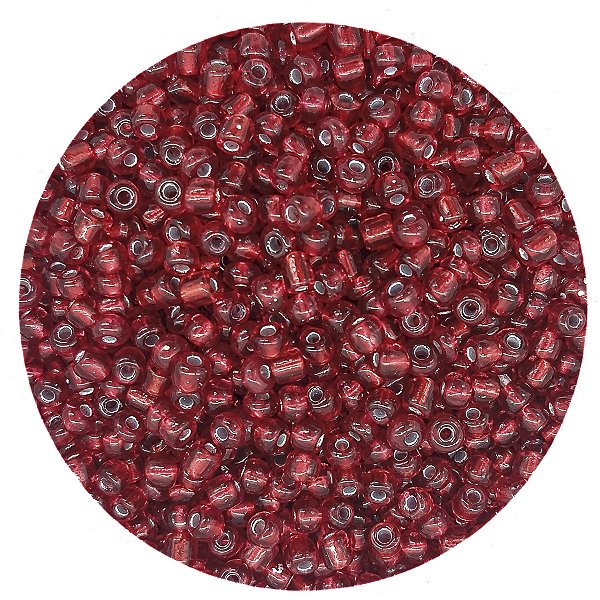 Pacote 100G Conta De Missanga Transparente Vermelho