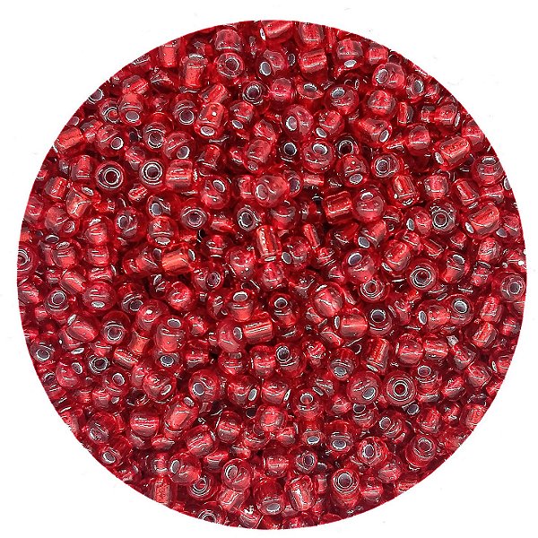 Miçanga Pacote 100g Conta de Missanga Cristalizada Vermelho