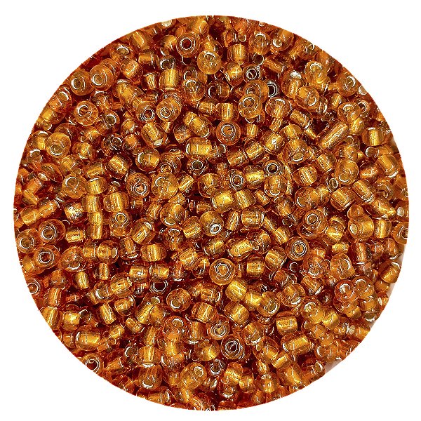 Pacote 100G Conta De Missanga Transparente Laranja