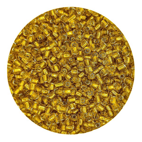 Miçanga Pacote 100g Conta de Missanga Cristalizada Amarelo