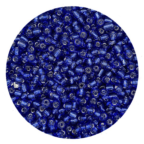 Pacote 100G Conta De Missanga Transparente Azul Marinho