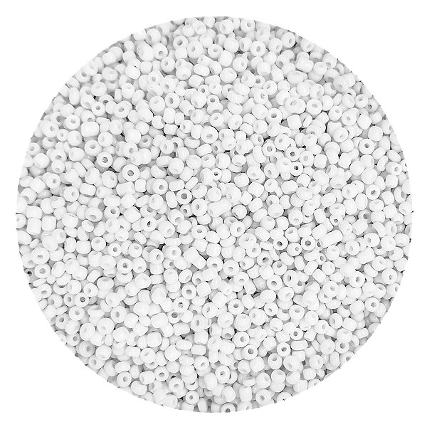 Pacote 100G Conta De Missanguinha Leitosa Branco