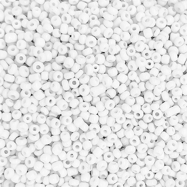 Pacote 500G Conta De Missanguinha Leitosa Branco