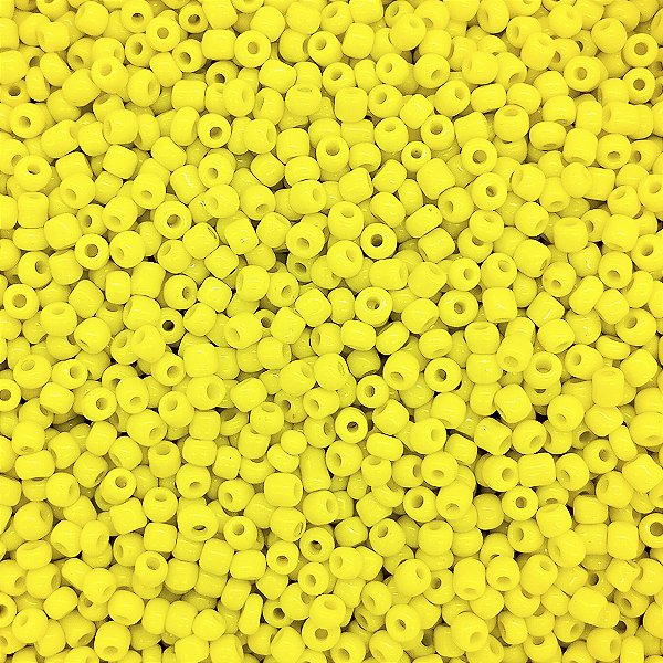 Pacote 500G Conta De Missanguinha Leitosa Amarelo