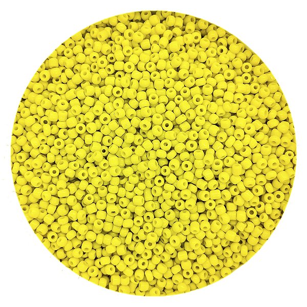 Pacote 500G Conta De Missanguinha Leitosa Amarelo