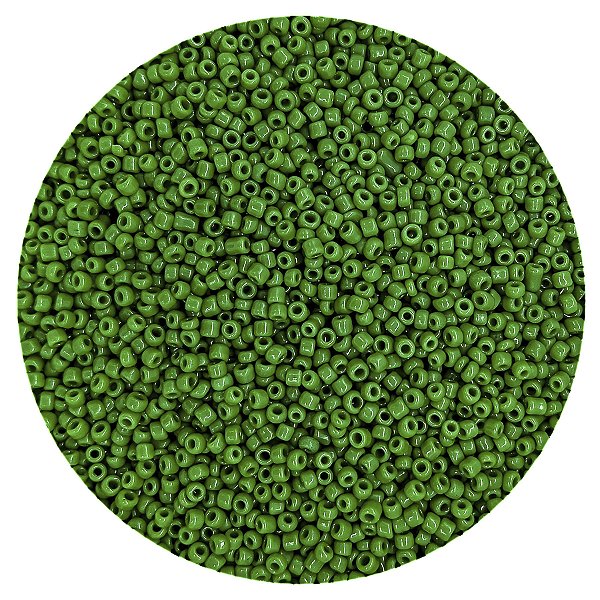 Pacote 500G Conta De Missanguinha Leitosa Verde
