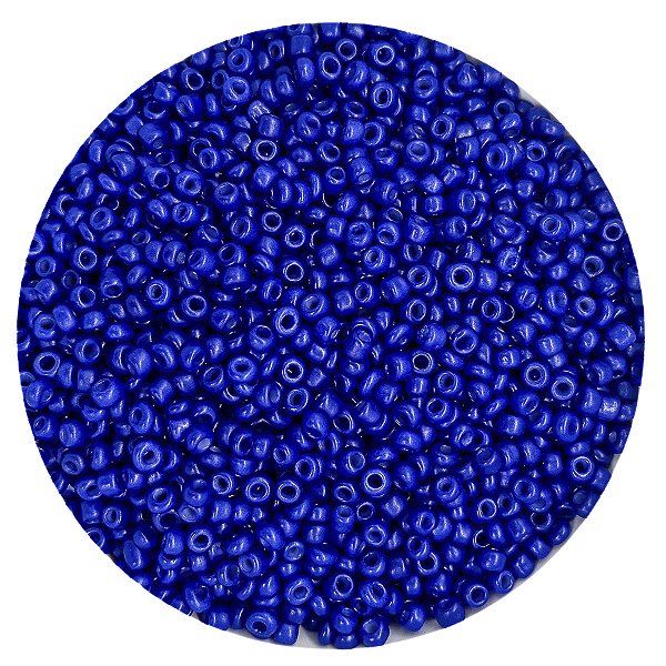 Pacote 500G Conta De Missanguinha Leitosa Azul Marinho