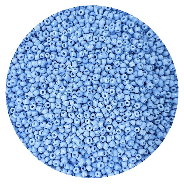 Pacote 500G Conta De Missanguinha Leitosa Azul