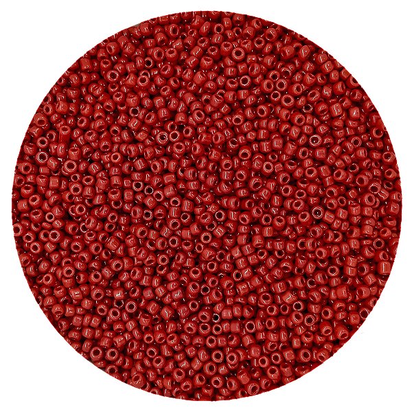 Pacote 500G Conta De Missanguinha Leitosa Vermelho