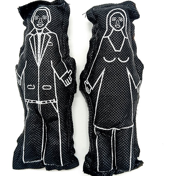Bonecos De Vodu Preto Casal Vudu Homem E Mulher Para Magia