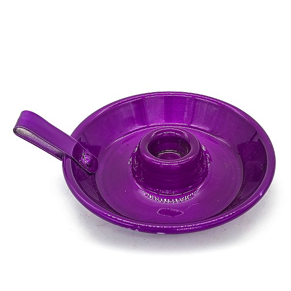 Suporte p/ Vela Palito Castiçal Em Alumínio Roxo Porta Vela C/ Alça