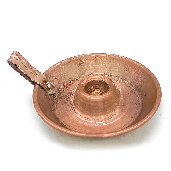 Suporte p/ Vela Palito Castiçal Em Alumínio Cobre Porta Vela C/ Alça