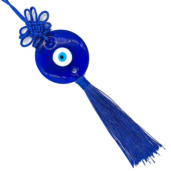 Pendulo Olho Grego C/ Tassel Amuleto De Proteção P/ Casa