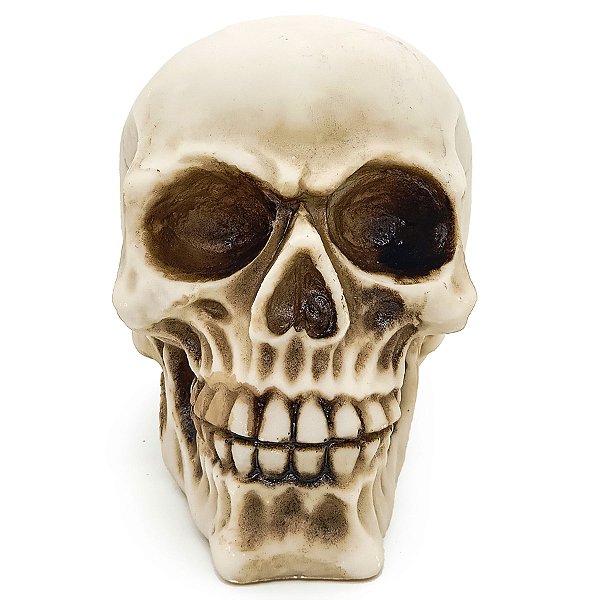 Estatueta Cranio De Caveira Em Resina 10Cm