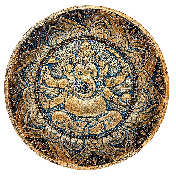 Incensario Porta Incenso Prato 12Cm Buda Bronze