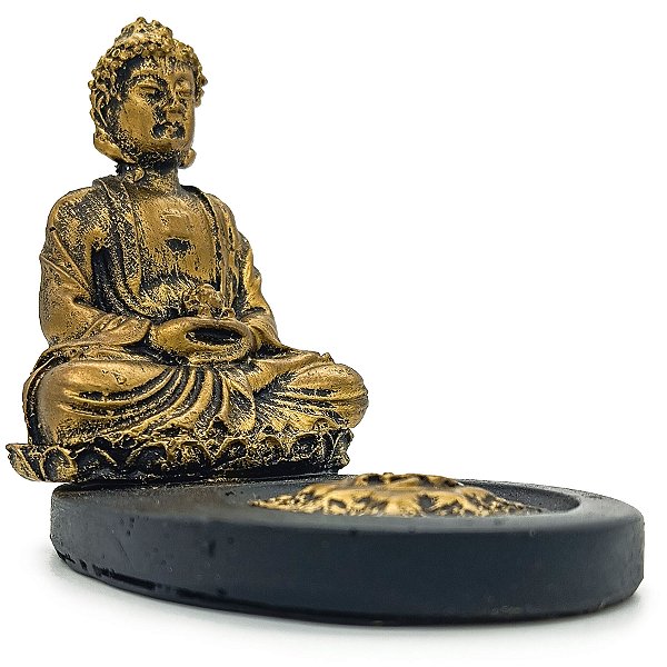Incensario Mini Porta Incenso Oval Buda Tibetano Meditando